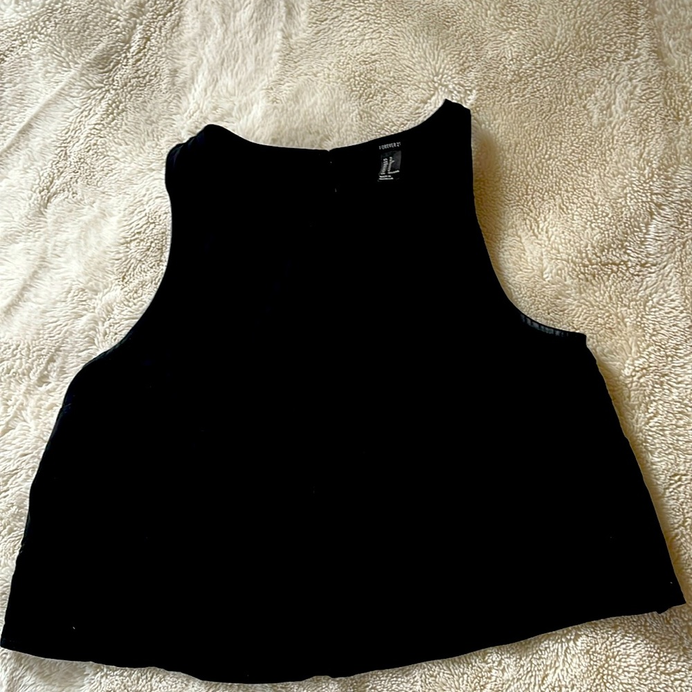 Forever 21 Retro Black Cropped Tank Top